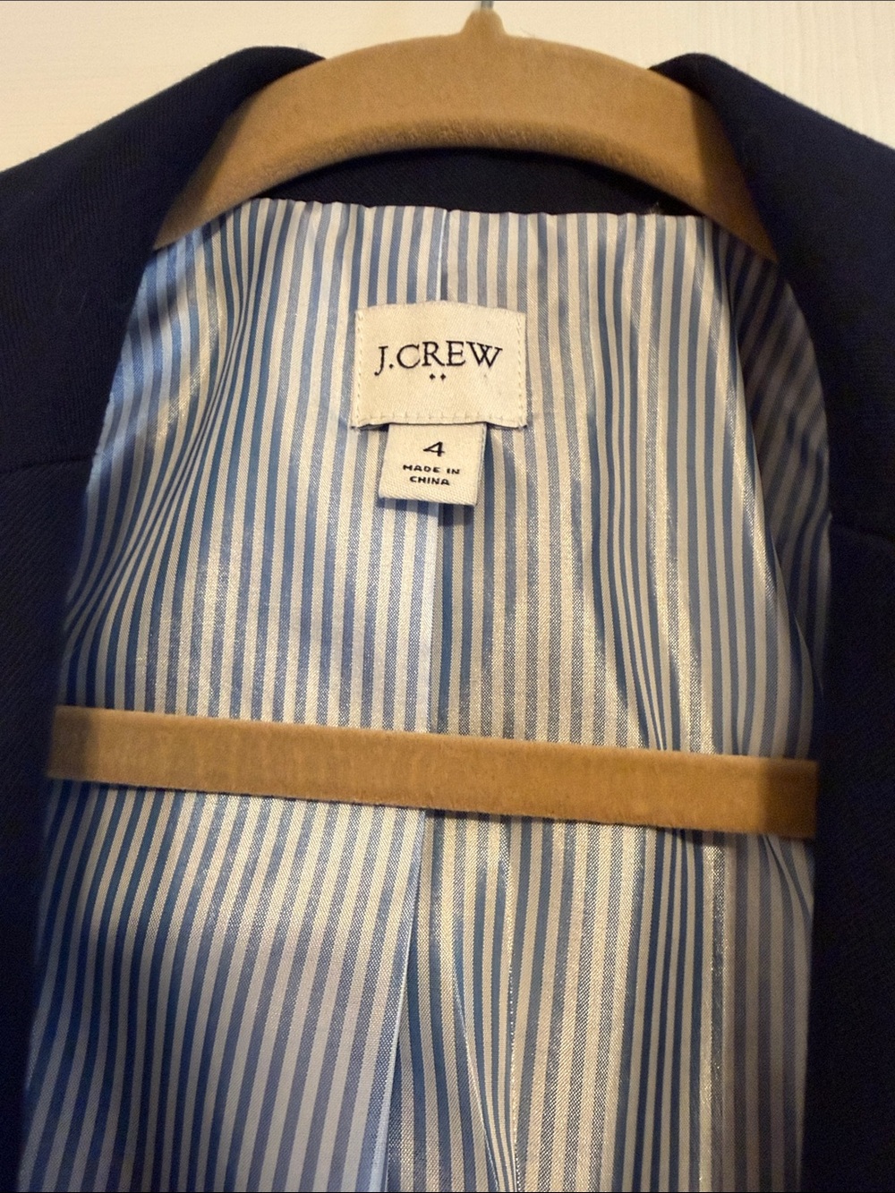 J. Crew Factory Navy Two-Button Women’s Blazer - Picture 2 of 3
